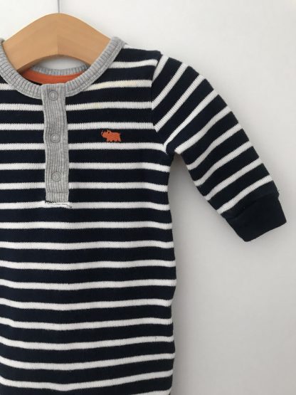 Striped knitted romper - Image 2