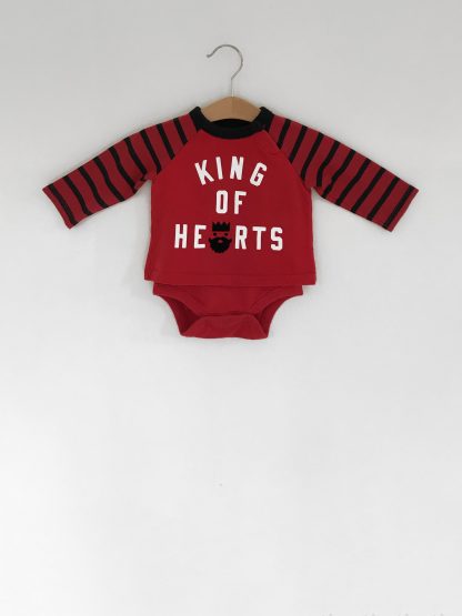 King of Hearts baby bodysuit
