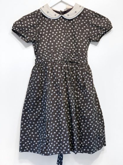 Navy Rose print Rachel Riley Dress with Peter Pan Collar