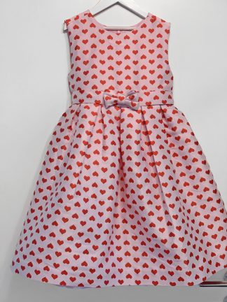 Pink and red heart Damask Rachel Riley Dress.