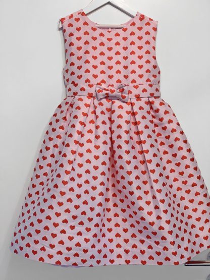 Pink and red heart Damask Rachel Riley Dress.