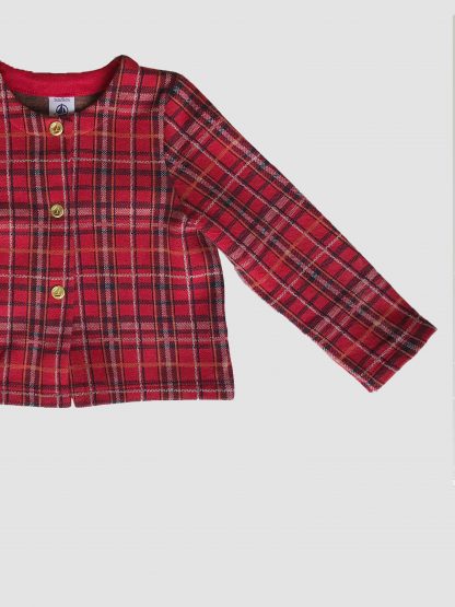 Tartan Cardigan by Petit Bateau