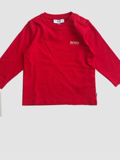 Red Long Sleeve Top by Hugo Boss