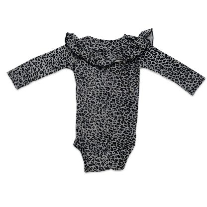 Mar Mar Copenhagen Leopard Onesie with Ruffled Collar 2M - Image 3