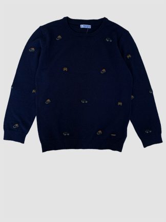 Mayoral Cars Knit Sweater