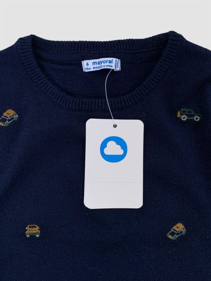 Mayoral Cars Knit Sweater - Image 2