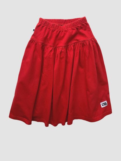 LaMAMA Red Midi Skirt 