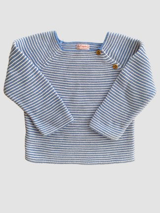 La Coqueta Dusty Blue Stripe Jumper