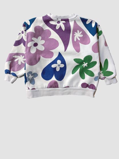 Zara Flower Hearts Sweatshirt - Image 3