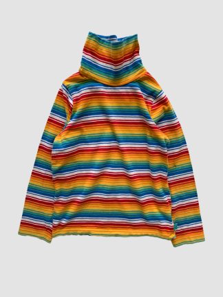 Little Bird Rainbow Stripe Roll Neck