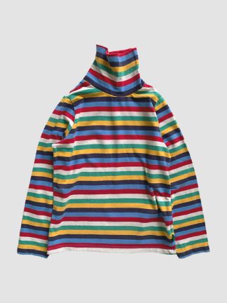Little Bird Rainbow Stripe Roll Neck