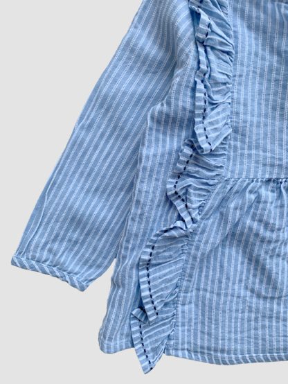 Next Blue Ruffle Shirt - Image 2