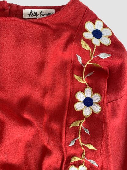 Hello Simone Flower Embroidery Dress - Image 3