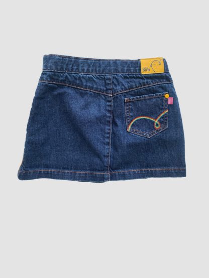 Little Bird Dark Denim Popper Skirt - Image 3