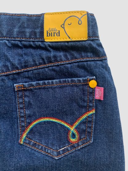 Little Bird Dark Denim Popper Skirt - Image 4