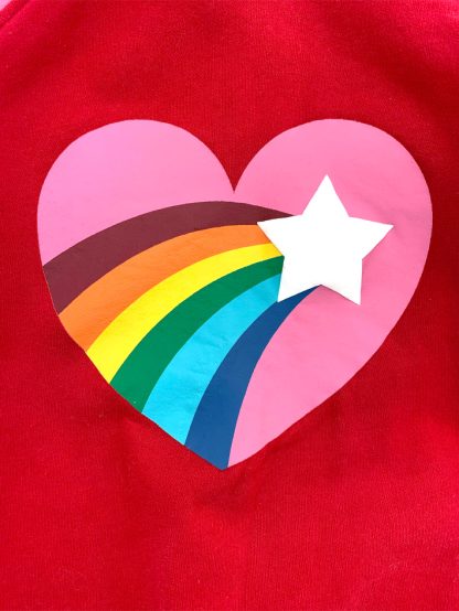 Little Bird Rainbow Heart Hoody - Image 2