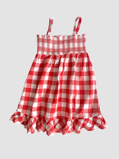 Little Bird Red Check Summer Dress - Image 3