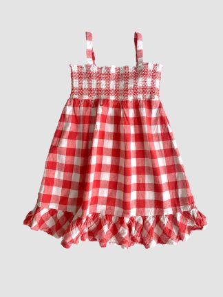 Little Bird Red Check Summer Dress