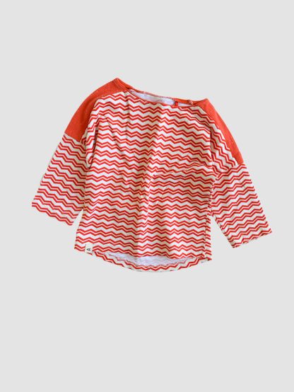 Alba of Denmark Zig Zag Mid Sleeve Top