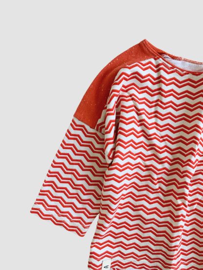 Alba of Denmark Zig Zag Mid Sleeve Top - Image 2