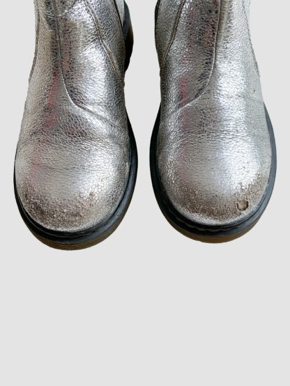 Dr Martens Silver Chelsea Boots 2UK - Image 4