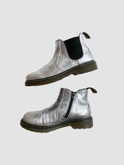 Dr Martens Silver Chelsea Boots 2UK - Image 3