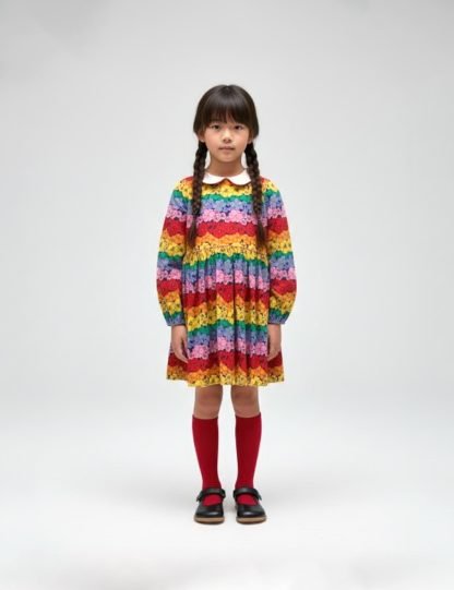 Little Bird Rainbow Flowers Dress - Image 2