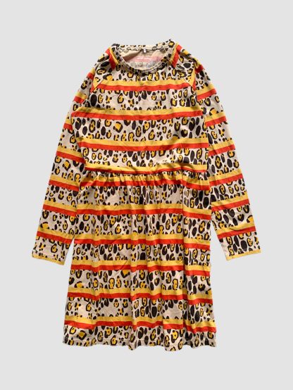 Mini Rodini Leopard and Stripe Dress