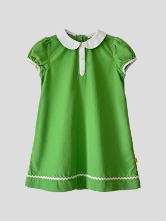 Little Bird Green Corduroy Rik Rac Dress